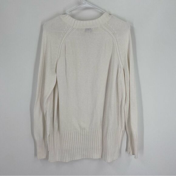 Old Navy Women’s Mock Neck Long Sleeve White Sweater size M - Picture 3 of 3